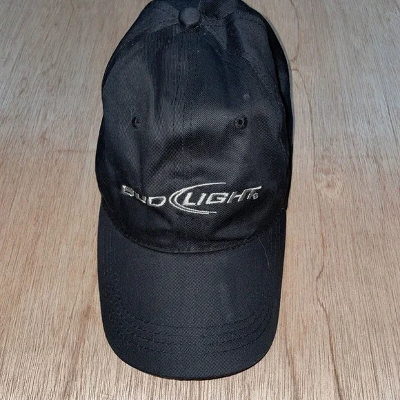 Bud Light‎ 2010 Embroidered Adult Baseball Cap Hat Black Adjustable