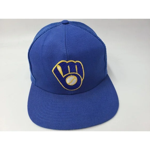 Vintage Milwaukee Brewers Twins‎ Enterprise Mesh Snapback (Seems Small) Hat Cap