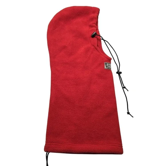 Head Sokz Balaclava Unisex One Size Red Fleece Thermal Neck‎ Flap Adjustable