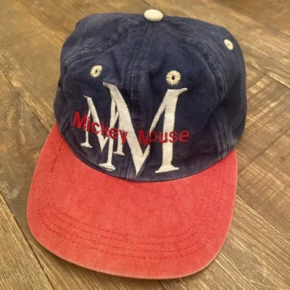 Vintage Mickey Mouse Goofy's Hat Co Disney Strapback Baseball Hat Cap One Size
