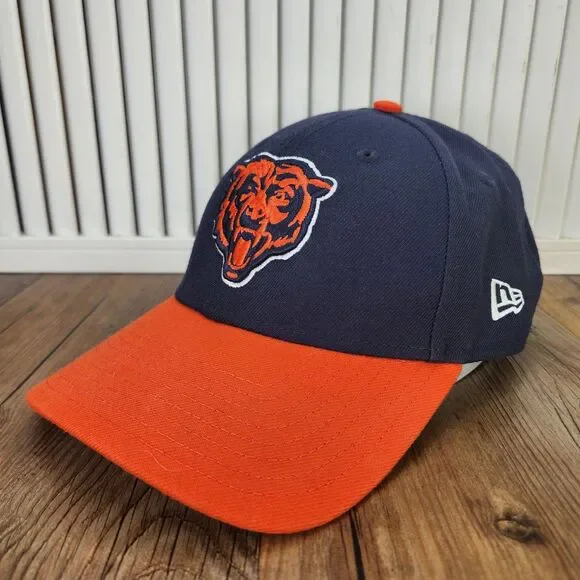 New Era 9forty Chicago Bears Baseball Hat Navy Orange Strapback NFL Football Cap