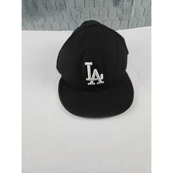 LA Dodgers MLB Snap Back Hat Black New Era‎ 9fifty Los Angeles White Logo Mens