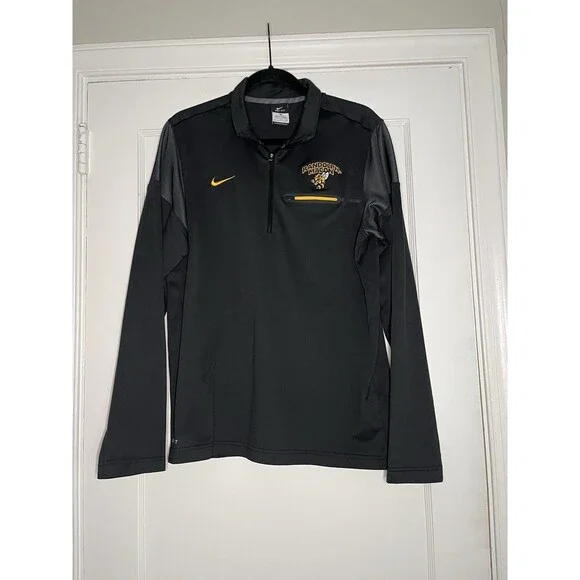 Nike Dri-FIT 1/4 Zip Pullover Randolph-Macon Yellow Jacket Black Men's S