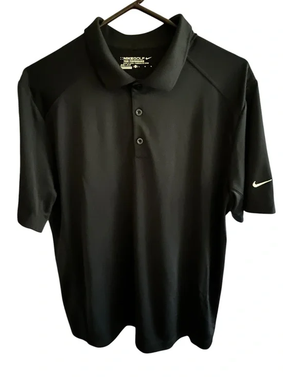 Nike Golf Men’s Short Sleeve Black Polo Shirt - Size Large
