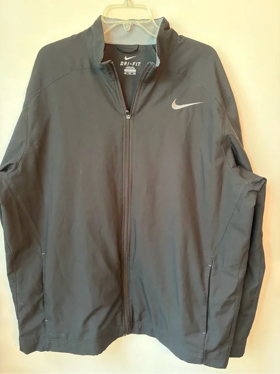 Nike Men's Black Dri-FIT Full-Zip Performance Jacket size 2XL