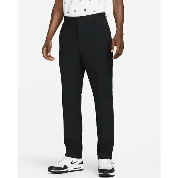 Nike Dri-FIT‎ Vapor Slim-Fit Golf Trousers Classic Straight Leg Black Size 40X32
