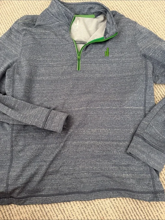 Youth Johnnie O Heather Blue Quarter-Zip Pullover