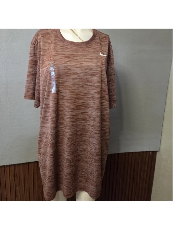 Men's Nike Dri-FIT Short Sleeve Tee XXL Brown White