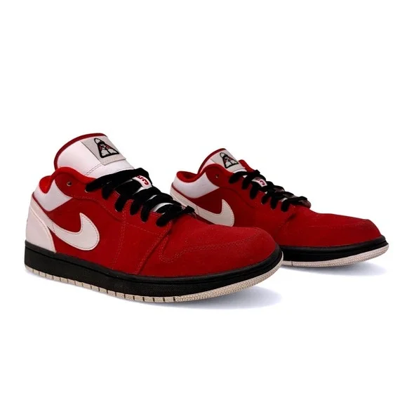 Air Jordan‎ 1 Low Gym Red White Black 553558-601 Mens 10.5 OG 2012 Retro