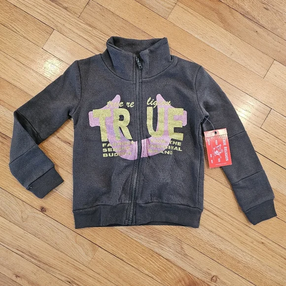 True Religion Full Zip Girls Sweatshirt