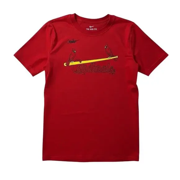 Nike Cooperstown Ozzie Smith St. Louis Cardinals T-Shirt Red Youth XL 18/20 NWT