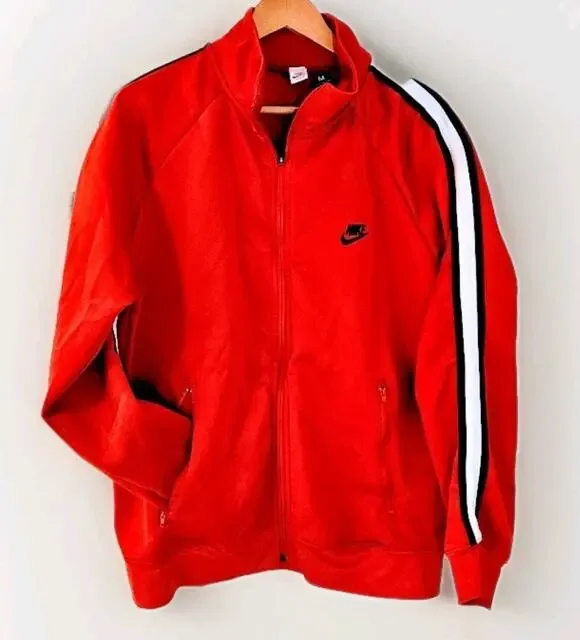 Nike Track Jacket Full Zip Black White Stripe Men’s M Y2K