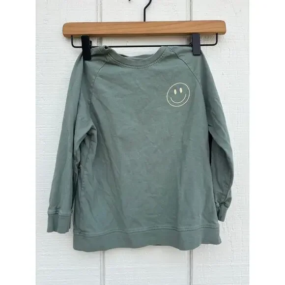 Woven Threads Choose Joy Lightweight Pullover Sweatshirt, Green, Sz S‎