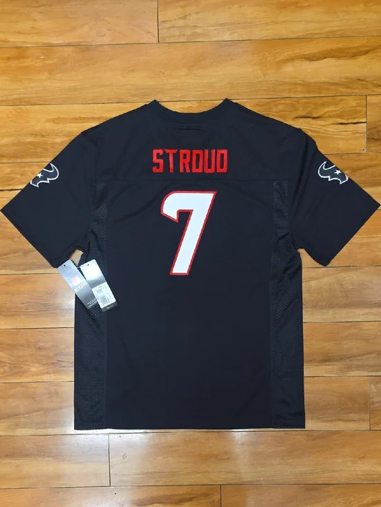 NEW C.J. Stroud NFL Houston Texans Football Game Jersey Youth XL (18/20) Black
