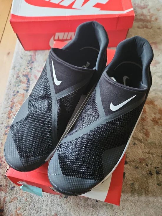 Size 14 - Nike GO FlyEase Black White With Box DR5540 002 Women's 15.5
