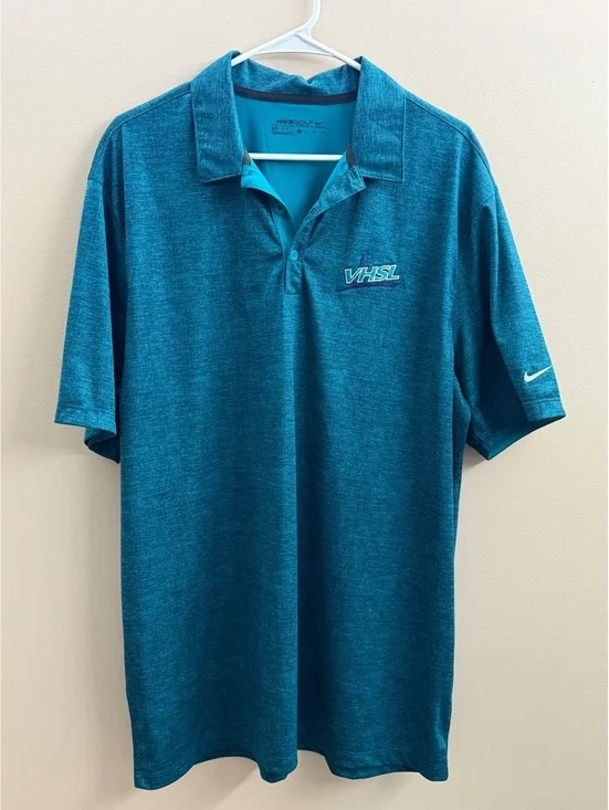 Nike Golf VHSL Men’s XL Teal Dri-FIT Polo Shirt