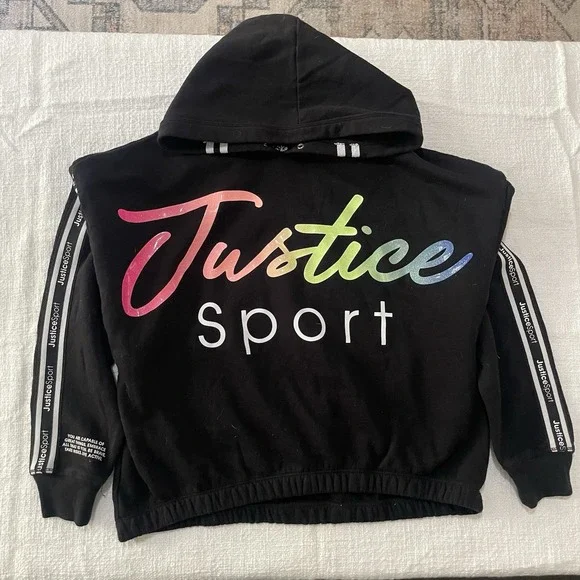 Justice Girls Youth size 16/18‎ XL hoodie by Justice Sweatshirt Neon School