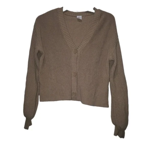 Wonder Nation XL 14-16 Plus Cropped Cardigan Cozy Preppy Girl Core Knit