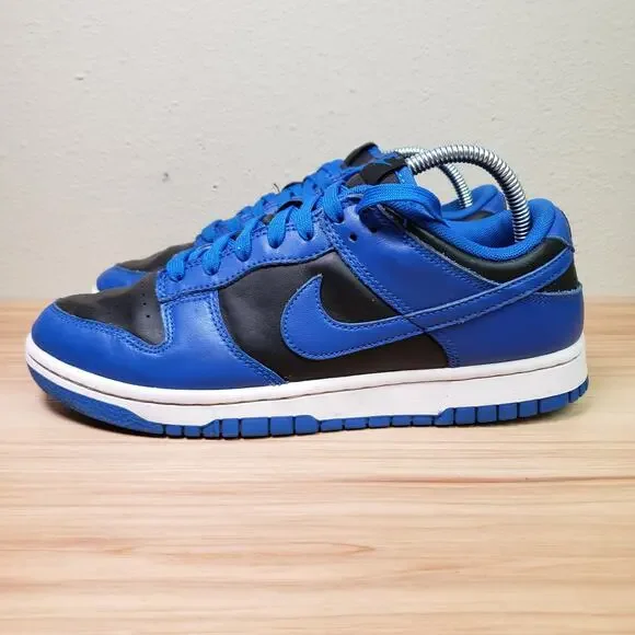 Nike Men's Size 8 Dunk Low Retro Casual Shoes‎ Hyper Royal Blue Black Streetwear