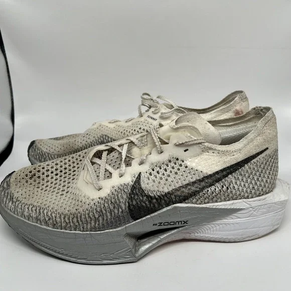 Nike ZoomX Vaporfly Next% 3 White Silver Running Shoes DV4129-100 Mens 10.5 race