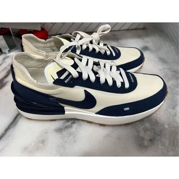 Nike Waffle One SE Coconut Milk/Midnight Navy size 7