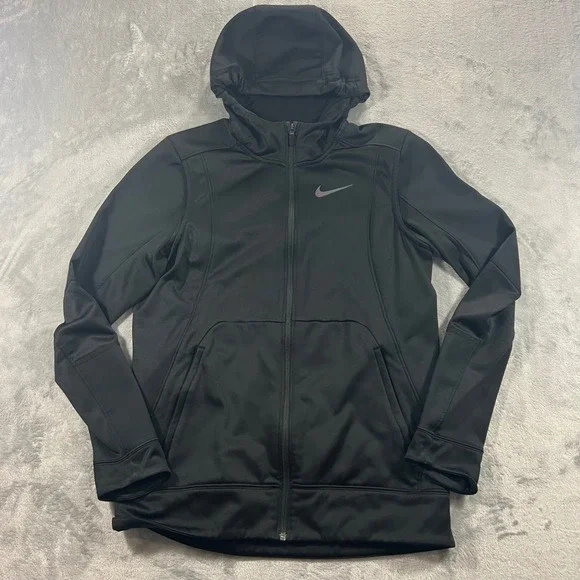 NIKE‎ Dri-FIT Full Zip Hoodie Men Medium Black 916921-010 Training Athleisure