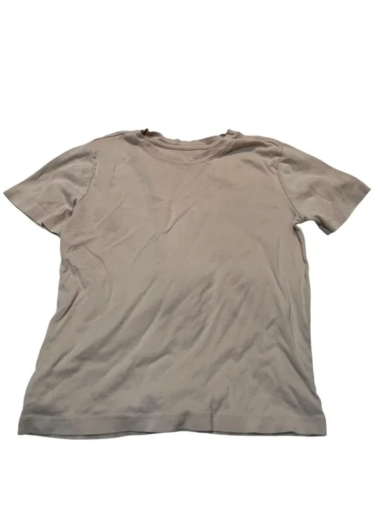 Zara Short Sleeve Crewneck T-Shirt Beige Tan Cotton