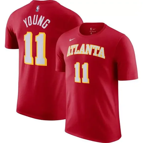 Nike Atlanta Hawks Trae Young‎ 11 NBA Name & Number T-Shirt Red Mens XXL NWT
