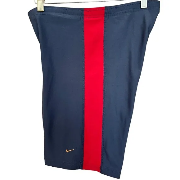 Nike Mens Active Workout Shorts XL Gray Orange Stretch Exercise Gym Training