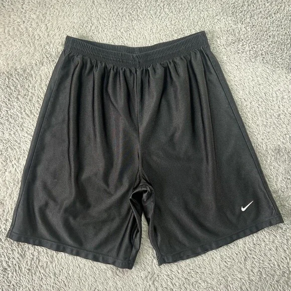 Nike‎ Dazzle Shorts Mens L Black Athletic Gym Training Silky Shimmer Athleisure