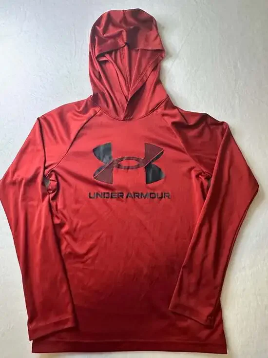Under Armour Youth Boys Tech Big Logo Lightweight Hooded Pullover Red Size Mediu