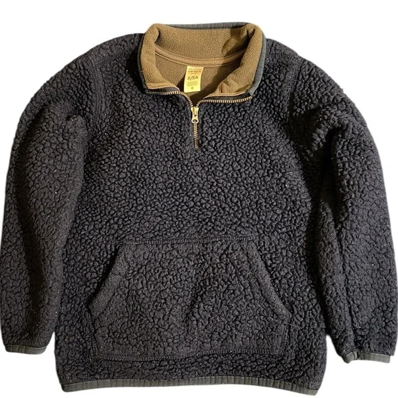 Carter's Navy and Gray Sherpa Fleece lined pullover