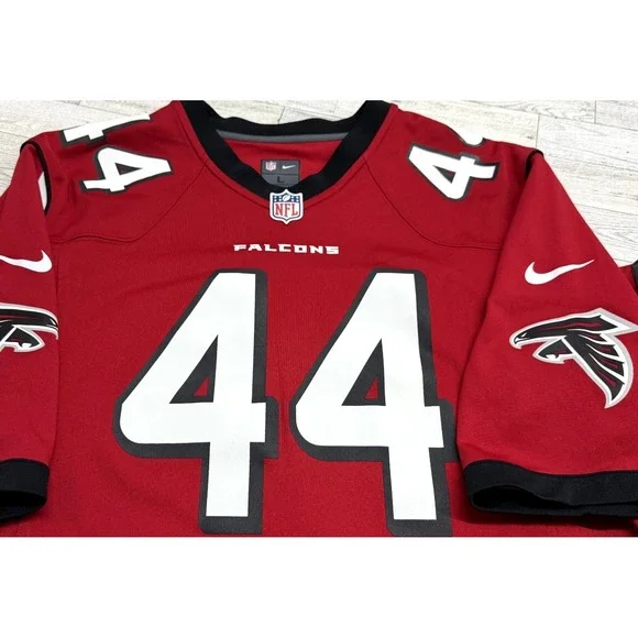 Nike Atlanta Falcons Beasley Jr #44 NFL Red Super‎ Bowl 51 On Field Jersey LARGE