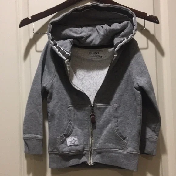 Next kid’s Zip Up Hoodie Sweatshirt long sleeves unisex size 4 years