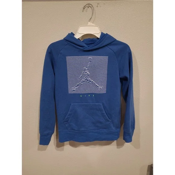 Nike Jumpman Blue hoodie Youth SZ M 10-12 yes.‎ Front pocket basketball Jordan