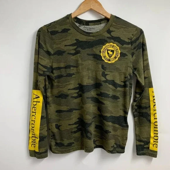 Abercrombie&Fitch Boys Camouflage & Tie Dye Long Sleeve Crew Neck Shirts Sz 11/1