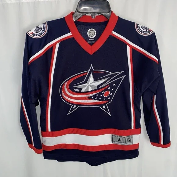 Columbus Blue Jackets NHL Hockey Jersey Youth Kids size Small (8)