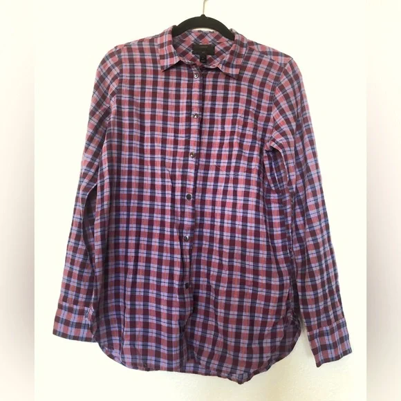 J. Crew boy’s 12 plaid 100%cotton pictures school preppy academia Harry Potter