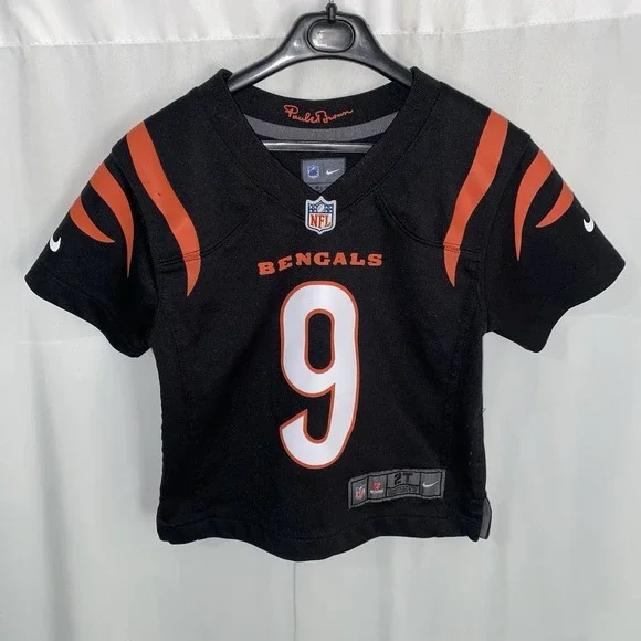 Nike Cincinnati Bengals Joe Burrow #9 Youth 2T Jersey Black Orange White NFL