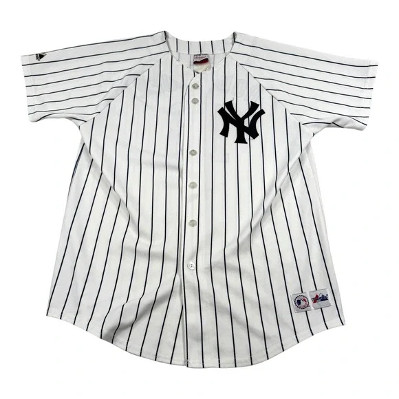 New York Yankees Baseball Jersey Boys Youth XL White MLB Alex Rodriguez Majestic