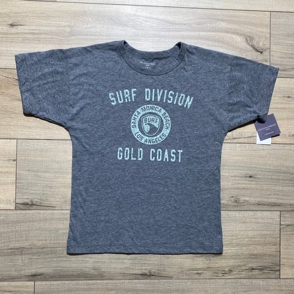 Grayson Threads Unisex Surf Division Santa Monica T-Shirt Size M (8-10)‎ Gray