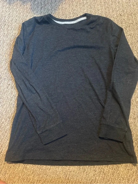 Old Navy Boys' Long-Sleeve Crewneck Shirt - Dark Gray