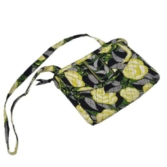 Vera Bradley LA Neon Yellow‎ and Black Crossbody