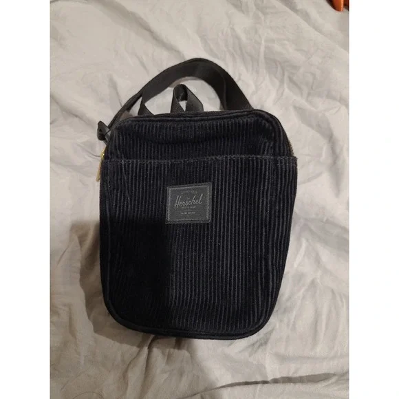 Herschel Cruz Black Corduroy Mini Crossbody Travel Bag Free‎ People adj strap