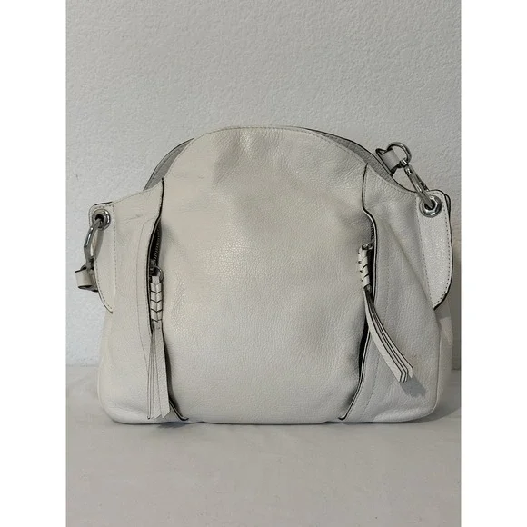 OrYany Danielle White Pebbled Leather‎ Shoulder Bag