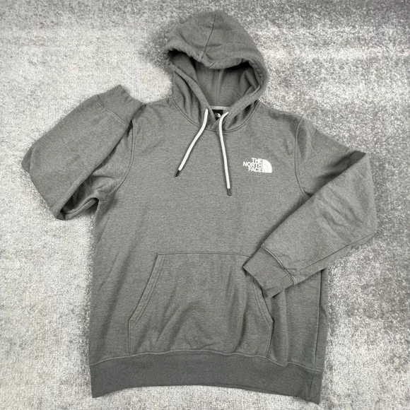 The North Face Mens Gray Camo Box Logo Pullover Hoodie A7ZWH Size L