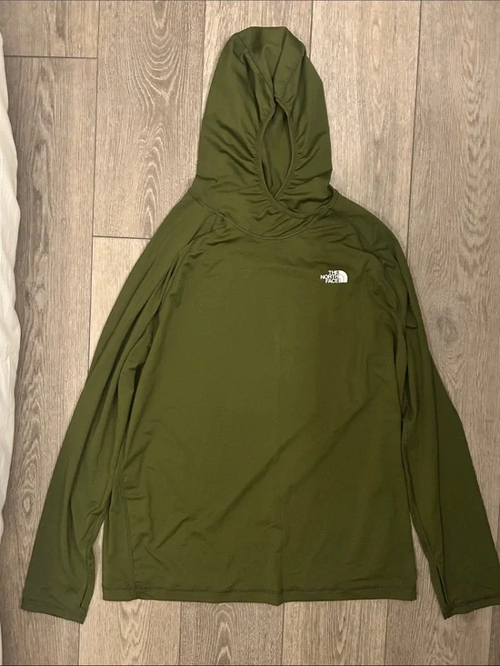 The North Face Olive Performance Hooded Pullover