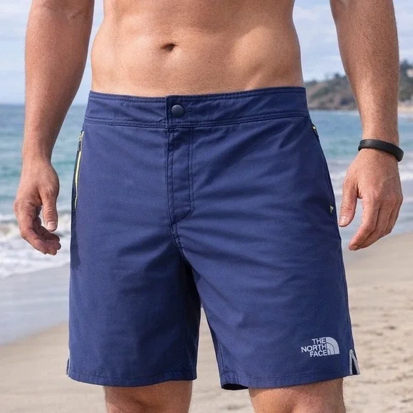 The North Face Mens Navy Blue Board‎ Shorts Swim Trunks Outdoor Swim Size 36