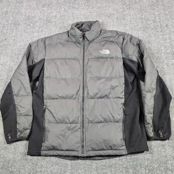 The North Face Jacket Mens XL Gray 550 Down Puffer Full Zip Winter Outdoor