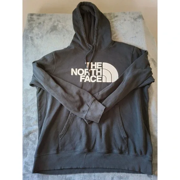 The North Face Mens Half Dome Pullover Hoodie Black XL Logo Sweatshirt NF0A4M4B